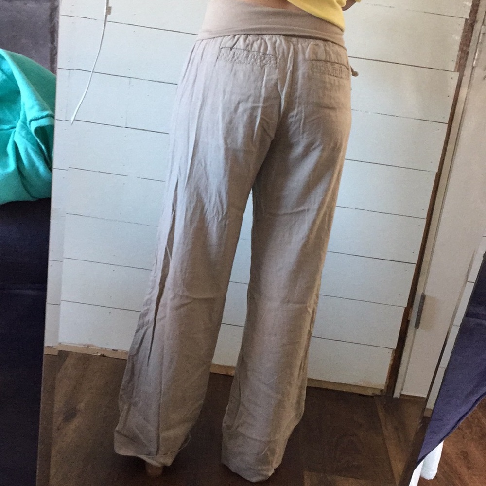 Linen pants w/ Stretch top